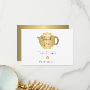 Tarjeta De Agradecimiento Elegante Fiesta de Té para Despedida de Soltera Mi