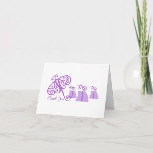 Tarjeta De Agradecimiento Elegante fino/ Gracias/ Violeta