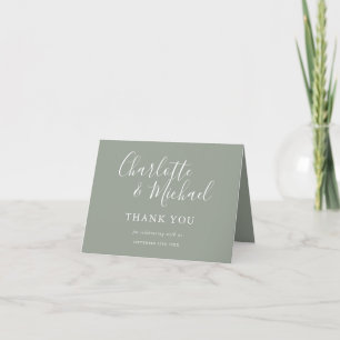 Tarjeta De Agradecimiento Elegante firma de guión Gracias