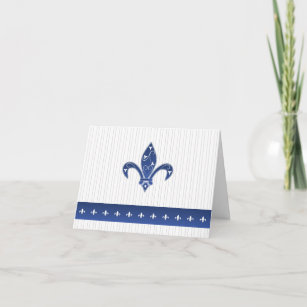 Tarjetas Flor De Lis Azul 