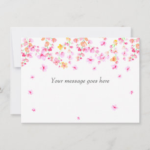 Tarjeta De Agradecimiento Elegante Floración Tu Mensaje