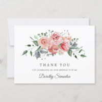 Elegante floral rosa rosa 5000 plana de cumpleaños