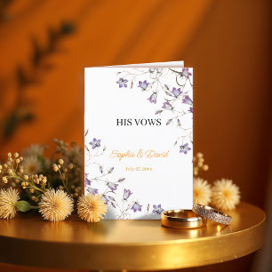 Tarjeta De Agradecimiento Elegante floral Su carta Boda Vows