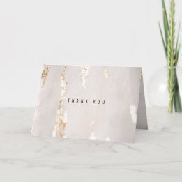 Tarjeta De Agradecimiento Elegante Folio Doble de Oro Moderno para Negocios