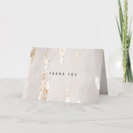 Tarjeta De Agradecimiento Elegante Folio Doble de Oro Moderno para Negocios