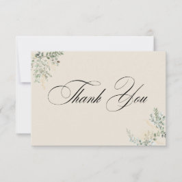 Tarjeta de agradecimiento elegante formal