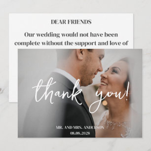 Tarjeta De Agradecimiento Elegante foto botánica de eucalipto boda 