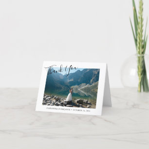 Tarjeta De Agradecimiento Elegante foto de Boda de mensajes Personalizado Mi