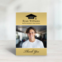 Elegante foto de graduación personalizada con cham