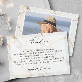 Tarjeta De Agradecimiento Elegante foto de la familia de la familia del fune