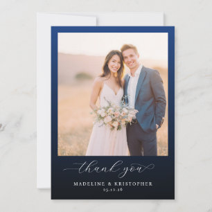 Tarjeta De Agradecimiento Elegante Foto de Marina Agradecida