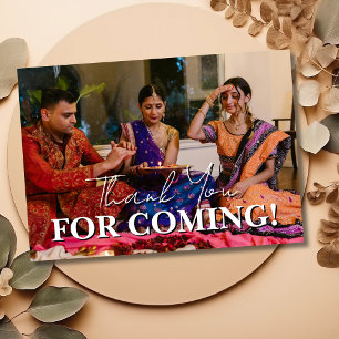 Tarjeta De Agradecimiento Elegante Foto Familiar Alegre de Diwali Gracias