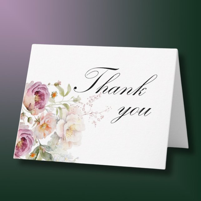 Tarjeta De Agradecimiento Elegante Foto Floral Cada Año Cumpleaños (Subido por el creador)