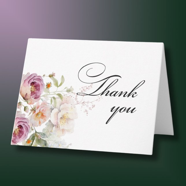 Tarjeta De Agradecimiento Elegante Foto Floral Cada Año Cumpleaños (Subido por el creador)