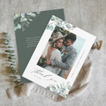 Elegante fotografía de boda con eucalipto verde