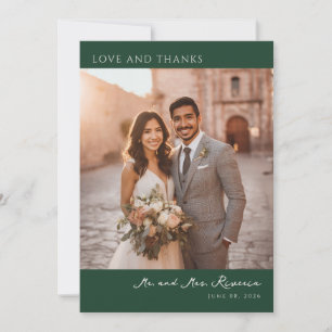 Tarjeta De Agradecimiento Elegante Fotografía Romántica Terrosa