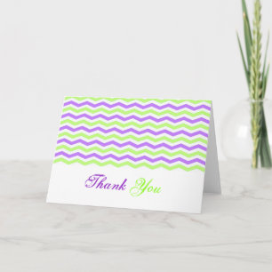 Tarjeta De Agradecimiento Elegante, fresco y moderno chevron gracias