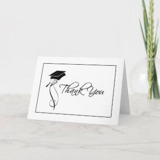 Tarjeta De Agradecimiento Elegante Graduación Gracias Cartas para Damas