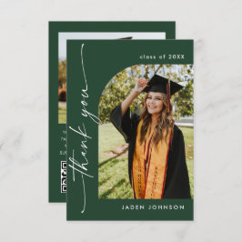 Tarjeta De Agradecimiento Elegante Graduación Minimalista 2 Código QR foto