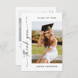 Tarjeta De Agradecimiento Elegante graduación Minimalista 2 Foto