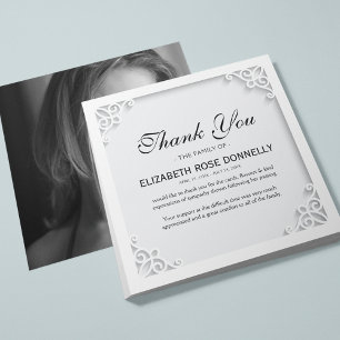 Tarjeta De Agradecimiento Elegante Gratitud Funeral