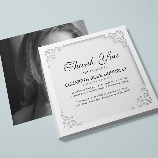 Tarjeta De Agradecimiento Elegante Gratitud Funeral (Subido por el creador)
