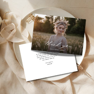 Tarjeta De Agradecimiento Elegante guión boho cualquier evento ducha de novi