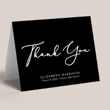 Elegante guión de graduación negro