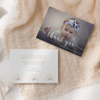 Elegante guión moderno foto de primer cumpleaños