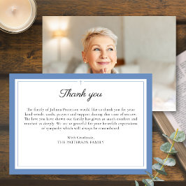 Tarjeta De Agradecimiento Elegante guión simple Personalizado cruzado foto f