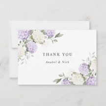 Elegante Hortensia Morada Verde Floral