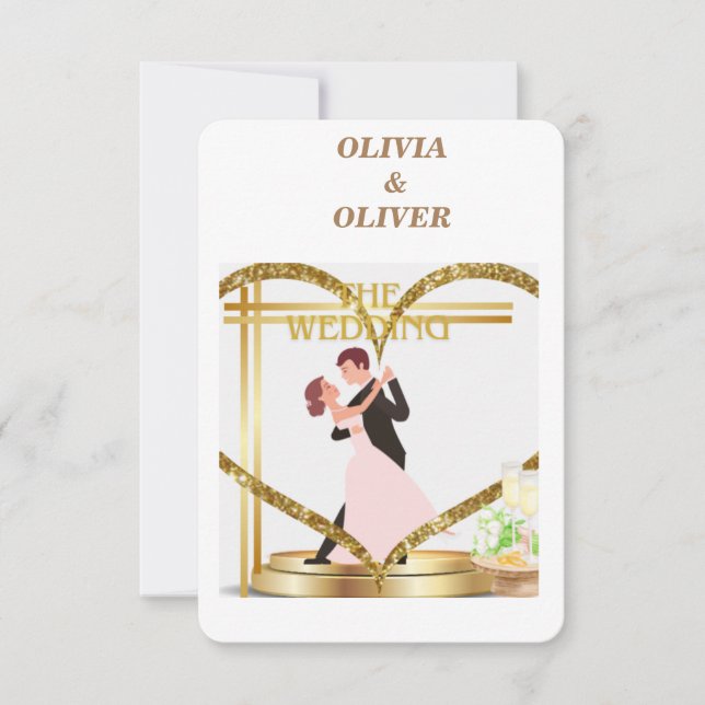 Tarjeta De Agradecimiento Elegante invitación. (Anverso)