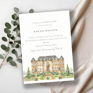 Tarjeta De Agradecimiento Elegante jardín Chateau Manor Bridal Ducha Invitad