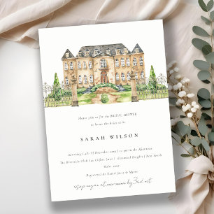 Tarjeta De Agradecimiento Elegante jardín Chateau Manor Bridal Ducha Invitad