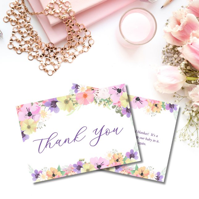 Tarjeta De Agradecimiento Elegante Jardín Floral (Subido por el creador)