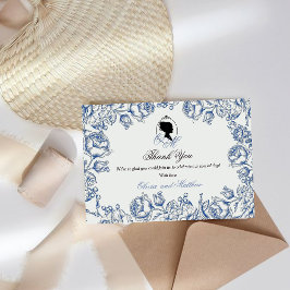 Tarjeta De Agradecimiento Elegante Jardín Flores Boho Bridgerton Boda