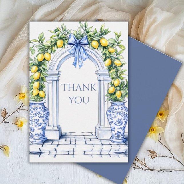 Tarjeta De Agradecimiento Elegante Lemon Grove (Subido por el creador)