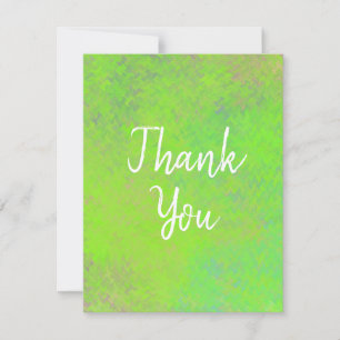 Tarjeta De Agradecimiento Elegante Lime Green Marbling Artsy