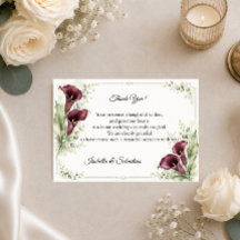 Elegante Lirio de Llamada Ciruela Romance Boda