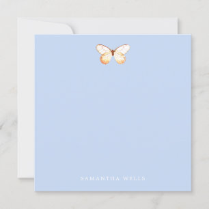 Tarjeta De Agradecimiento Elegante Mariposa Personalizada Gracias