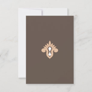 Tarjeta de agradecimiento elegante marrón minimali
