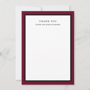 Tarjeta De Agradecimiento Elegante   Marsala