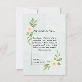 Tarjeta de agradecimiento elegante minimalista rús