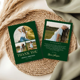 Tarjeta De Agradecimiento Elegante Minimalista Simple Graduación 4 Foto