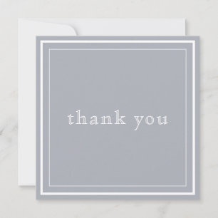 Tarjeta De Agradecimiento Elegante, Moderna Plata Simple, Pearl Gracias