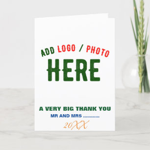 TARJETA DE AGRADECIMIENTO ELEGANTE MODERNO PERSONALIZABLE BLANCO VERIFICADO