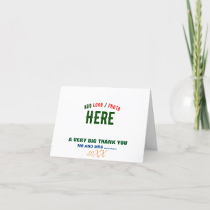 TARJETA DE AGRADECIMIENTO ELEGANTE MODERNO PERSONALIZABLE BLANCO VERIFICADO