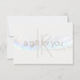 Tarjeta De Agradecimiento Elegante Monograma Certificado moderno de regalo d