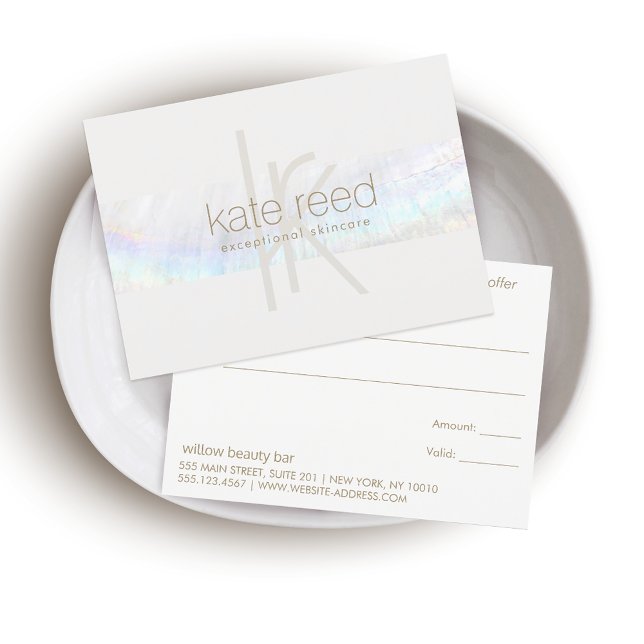 Tarjeta De Agradecimiento Elegante Monograma Certificado moderno de regalo d (Subido por el creador)