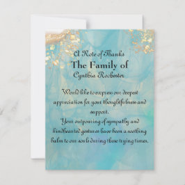 Tarjeta De Agradecimiento Elegante monumento conmemorativo de mármol del océ